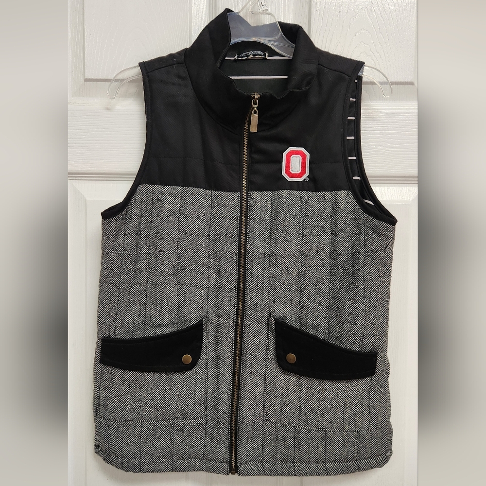 Ohio State Black and Gray Vest with OSU Logo Size S